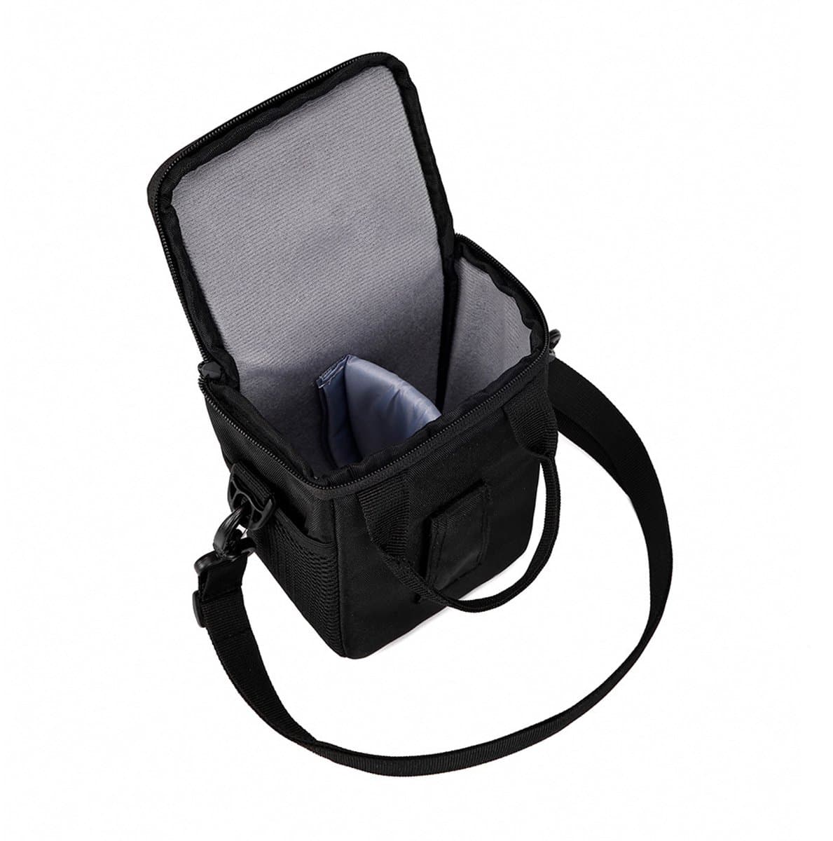 Tas-Cameratas-Professionele Compacte Cameratas - Universele Fototas voor Systeemcamera en Compact Camera - Lichtgewicht Schoudertas met Verstelbaar Schot - 3-in-1 Design: Schoudertas, Crossbody en Heuptas -grijs thumbnail 3