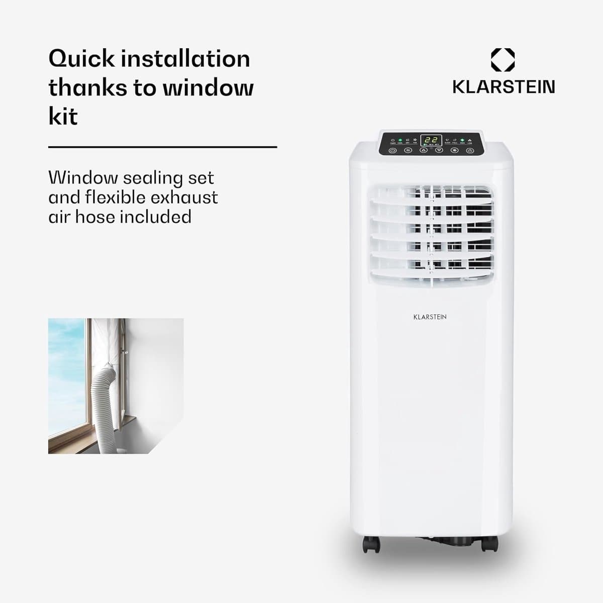 Klarstein Pure Blizzard 3 2G - Mobiele Airco 3-in-1 koelventilator, ontvochtiger, timer, geluidsarm, energie-efficiëntieklasse A, 808 W / 7000 BT, tot 65 m³, wit thumbnail 3