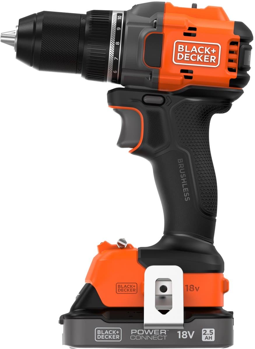 BLACK+DECKER 18V Brushless Schroefboormachine in koffer (met 2x2.5Ah accu en lader) - BLD782E2K-QW thumbnail 7