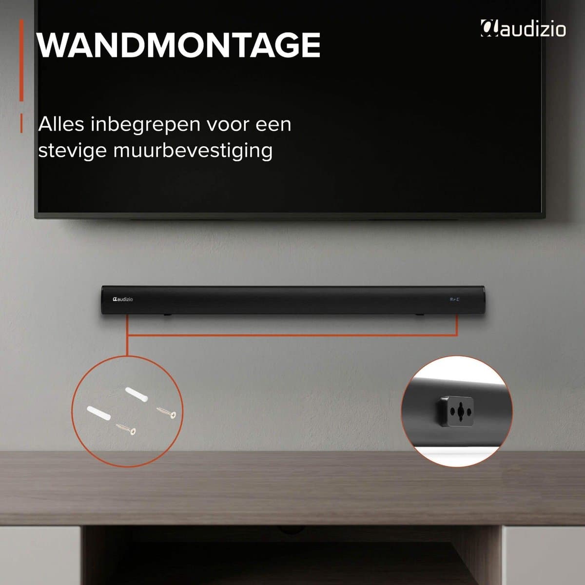 Soundbar - Audizio SB80 - HDMI-ARC - Bluetooth - 70 Watt - Optisch - Soundbar voor TV - 81 cm breed thumbnail 6