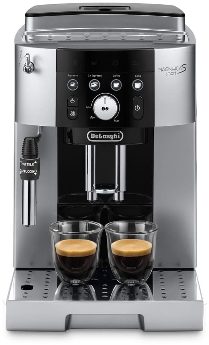 De'Longhi Magnifica S Smart ECAM250.23.SB - Volautomatische espressomachine met 4 one-touch recepten en melkstoompijpje - Zilver/zwart