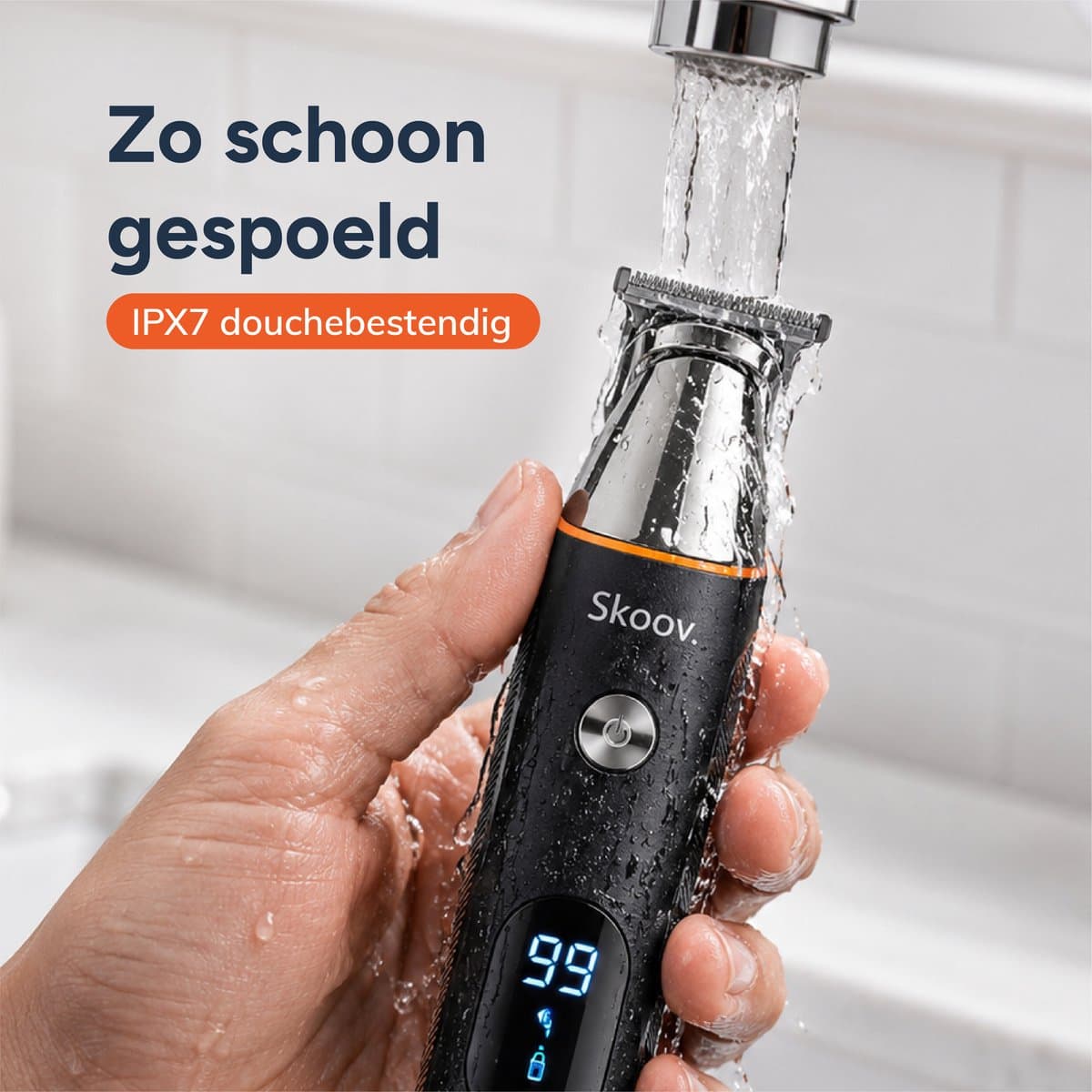 UltraEdge Trimmer voor mannen - 5 in 1 Lichaam & Baard - Incl. hulpstukken - Bodygroomer - Scheer apparaat - Voor lichaam, schaamstreek en gezicht - Skoov thumbnail 7