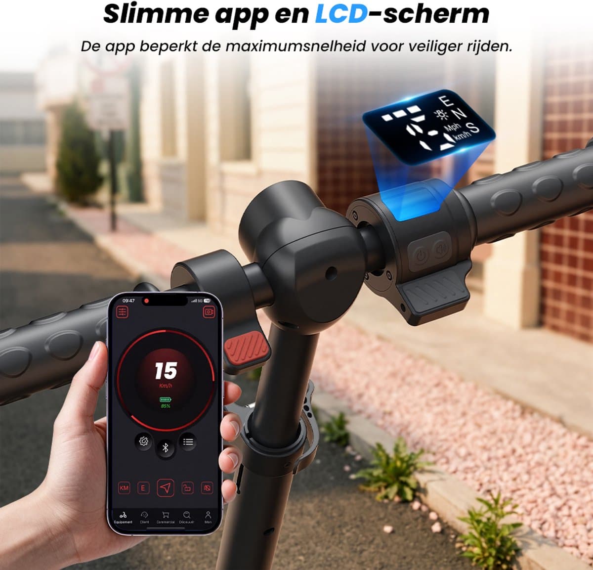 iScooter iK7 Elektrische Step Kinderen - 2‑in‑1 - 8 tot 14 jaar - App - Bluetooth muziek - RGB verlichting - 250W - 10/15/20 km/u - Bereik 15 km - 8,5" Wielen - Zwart thumbnail 4