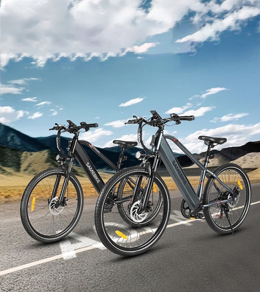 SAMEBIKE RS-A01 MEN1.0 Elektrische Fiets – 250W Motor, 36V 15Ah Accu, 90km Bereik, 27.5" Banden, 7-Speed Shimano – Zwart thumbnail 7