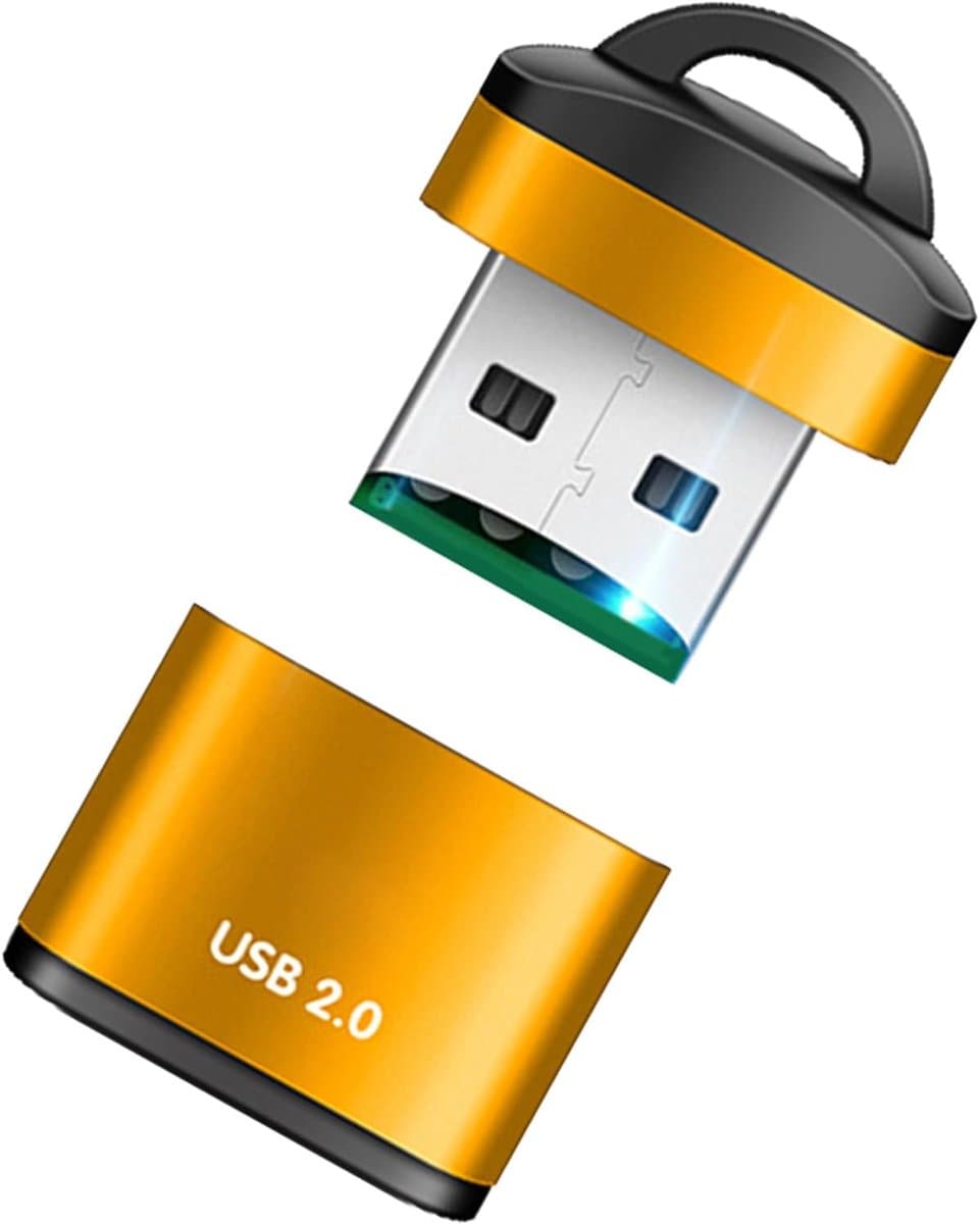 Geheugenkaartlezer - SD kaartlezer - Snelle dataoverdracht - Platte constructie - Compact formaat - Goud thumbnail 6