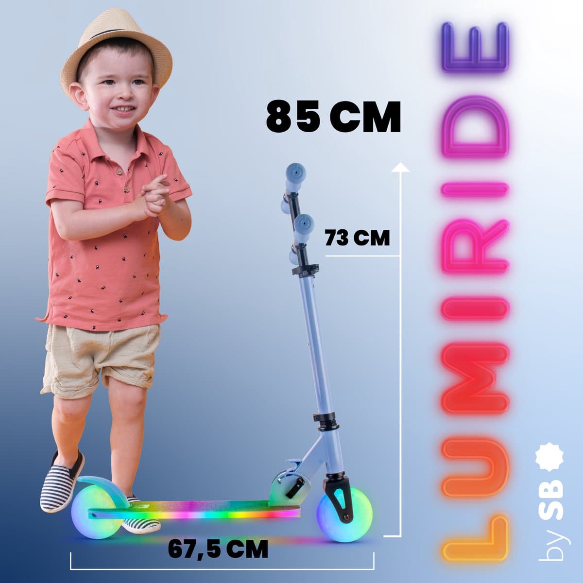 LUMI LUMI RIDE Kinderstep 2 wielen - LED verlichting & verstelbare stuur thumbnail 8