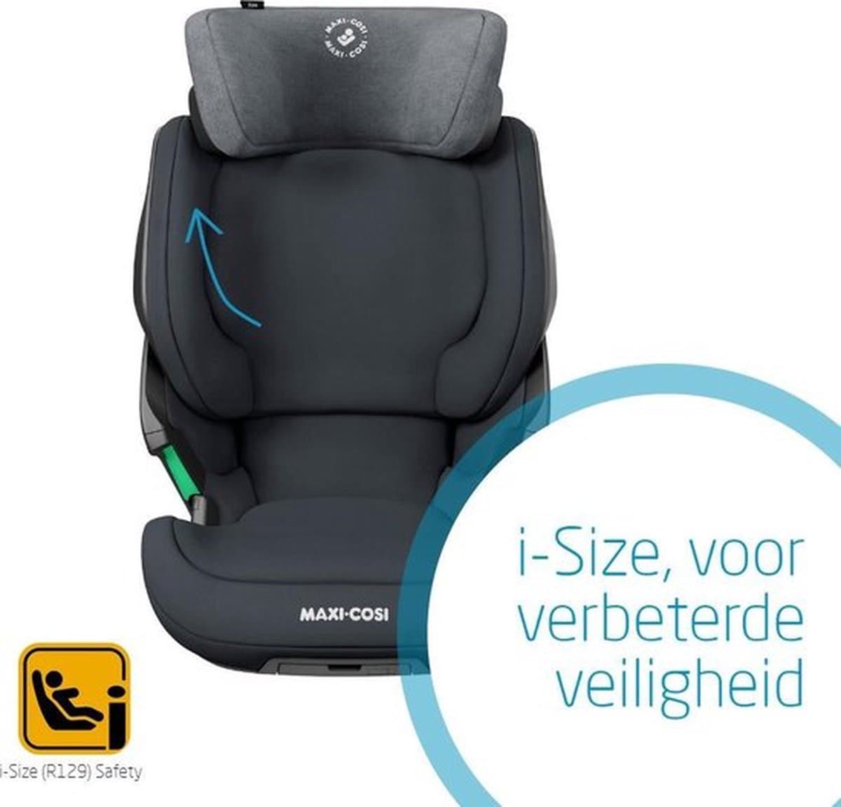 Maxi-Cosi Kore i-Size Autostoeltje - 3.5 tot 12 jaar - Isofix en /of gordelinstalatie - Authentic Graphite thumbnail 8