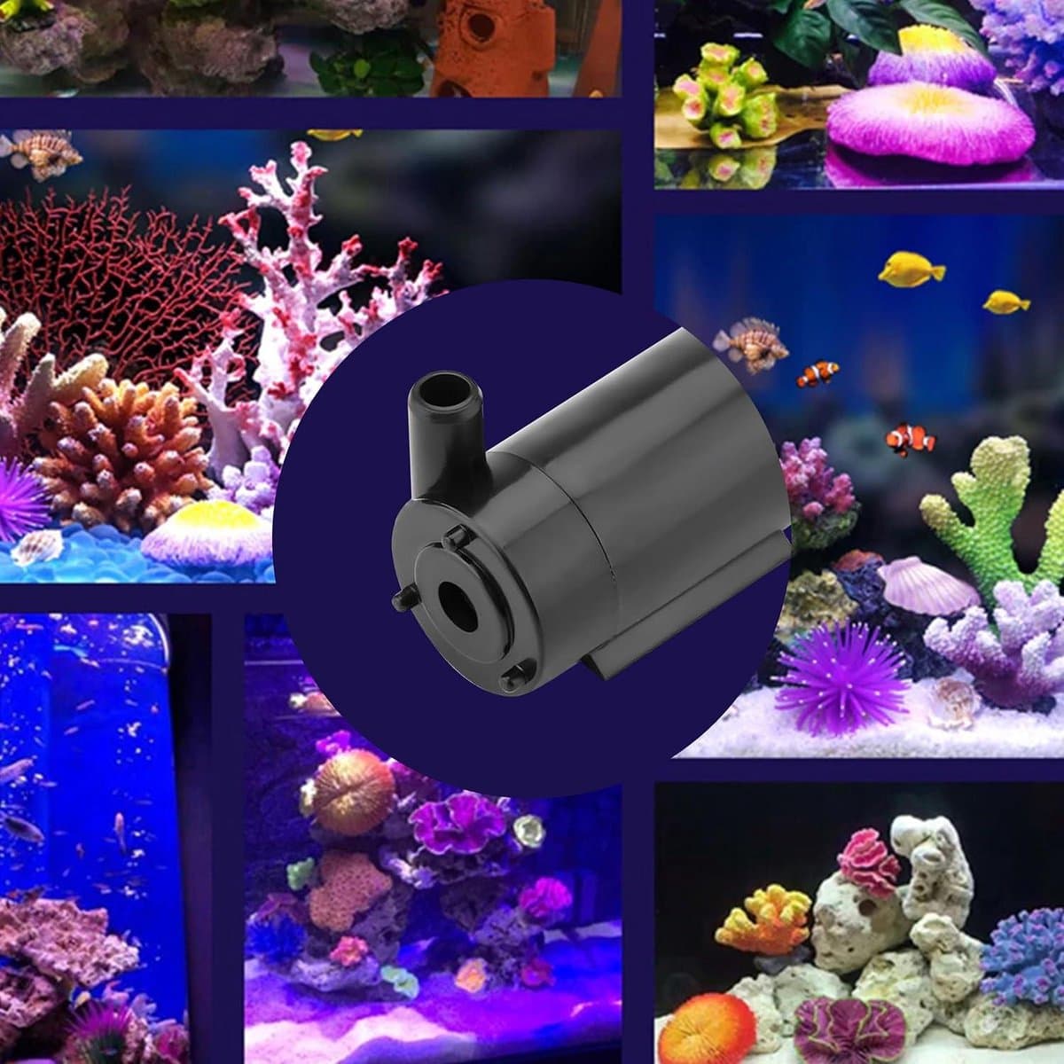 Mini-waterpomp ultra stil kleine dompelpomp - aquariumpomp voor aquaria vijver - hydrocultuur fonteinpomp - netsnoer - tuin fontein standbeelden - hydrocultuursysteem - 80 liter fonteinpomp thumbnail 2