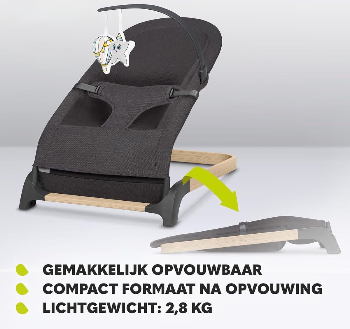 Lexium Elektrische wipstoel - Baby swing elektrisch - Elektrische schommelstoel - Elektrische schommelstoel baby thumbnail 4