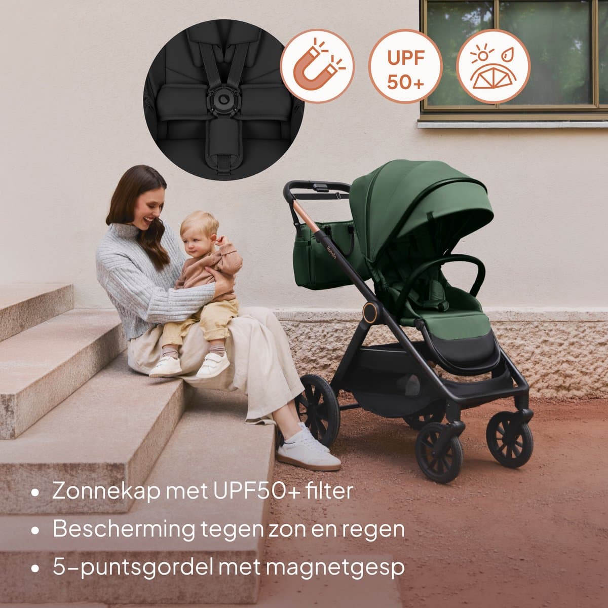 Lionelo Layla 3in1 kinderwagen - XXL set met i-Size autostoel thumbnail 7