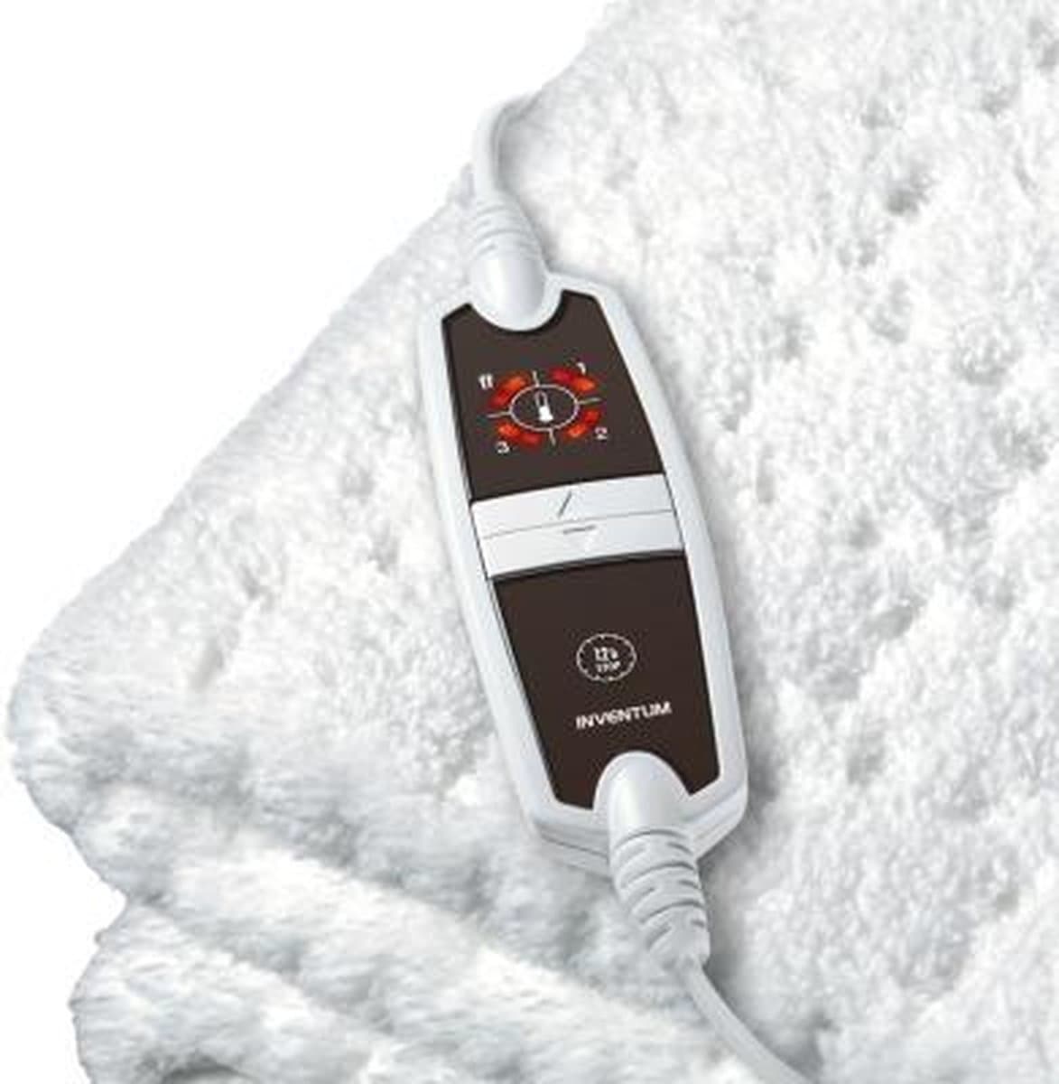 Inventum HN1300V elektrische onderdeken 150x80 cm - Eenpersoons - Aparte voetzone - 4 warmtestanden - Warmtedeken - Uitwasbaar - Automatische uitschakeling - Oververhittingsbeveiliging - Fleece - Wit thumbnail 4