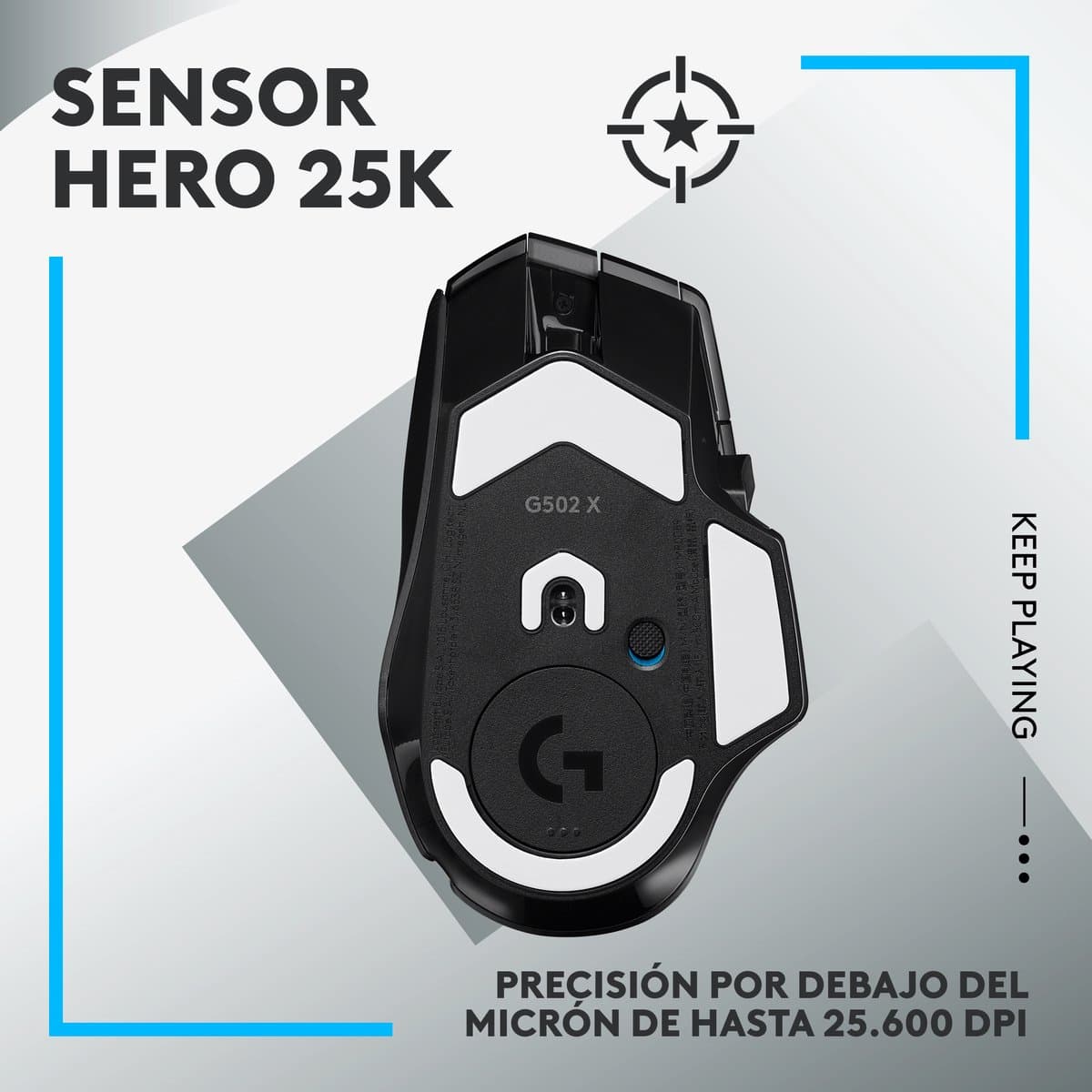 Logitech G502 X Lightspeed - Draadloze Gaming Muis - Rechtshandig - Optisch - Zwart thumbnail 5