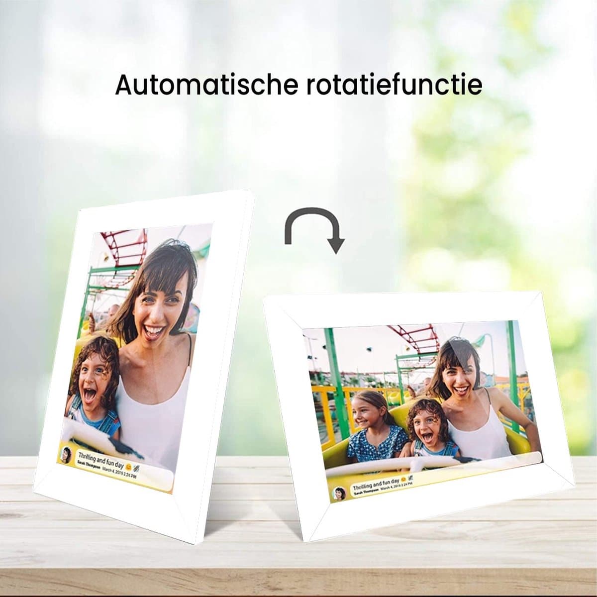 Digitale fotolijst met WiFi en Frameo App - 10.1 inch HD+ IPS Display - 32GB - Wit thumbnail 3