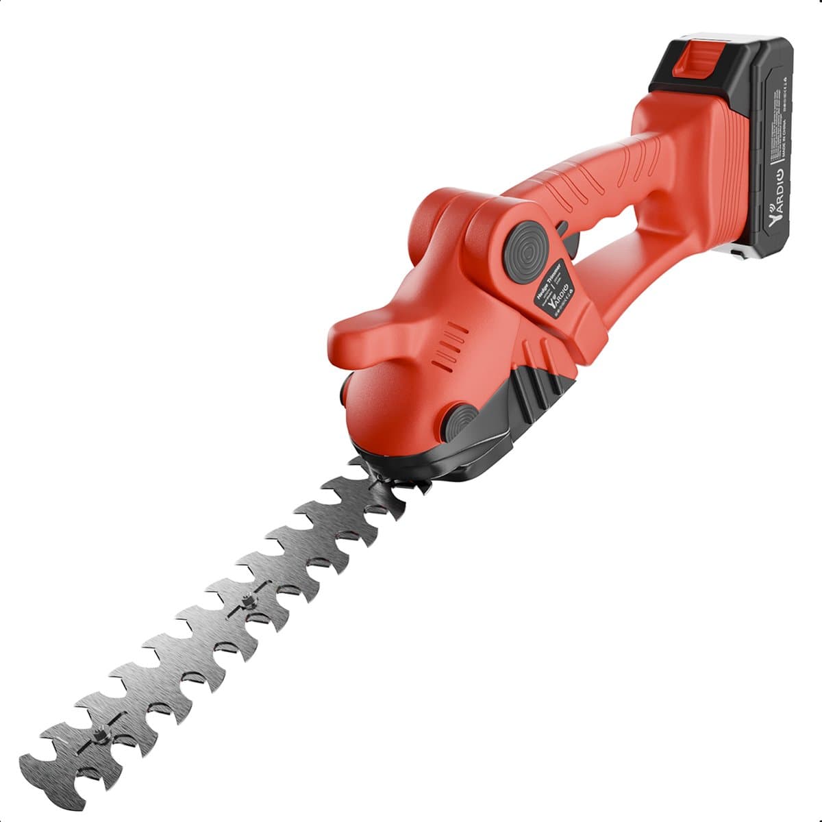 YARDIO Tools® - HTS-22mm - Heggenschaar - 2-in-1 - Heggenschaar Accu Electrisch - Grasschaar Buxusschaar - HTS-22mm - Incl. 2.0a Accu en Snellader thumbnail 2