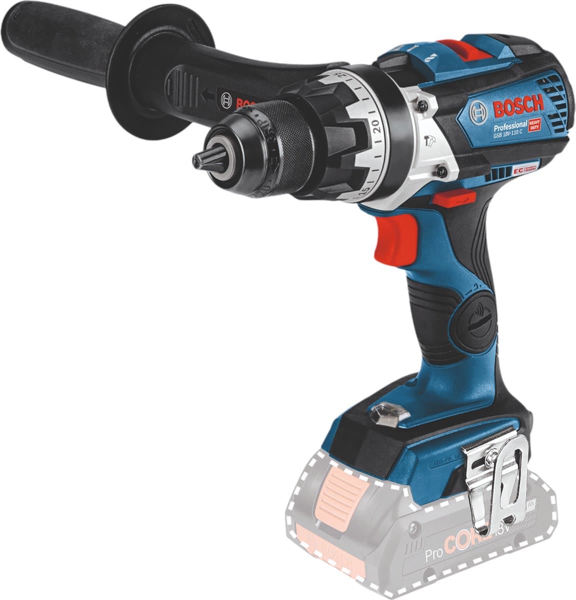 Bosch Professional GSB 18V-110 C Accu Klop-/Schroefboormachine 18V Basic Body In L-Boxx - 06019G030A thumbnail 5