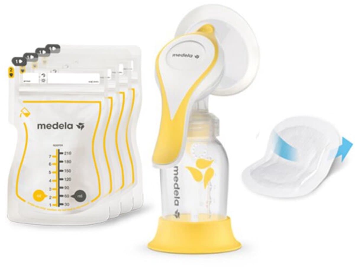 Medela Harmony Essentials Pack - Enkele Handkolf Set - Inclusief Medela Bewaarzakjes & Medela Ultra-Ademende Zoogkompressen thumbnail 2