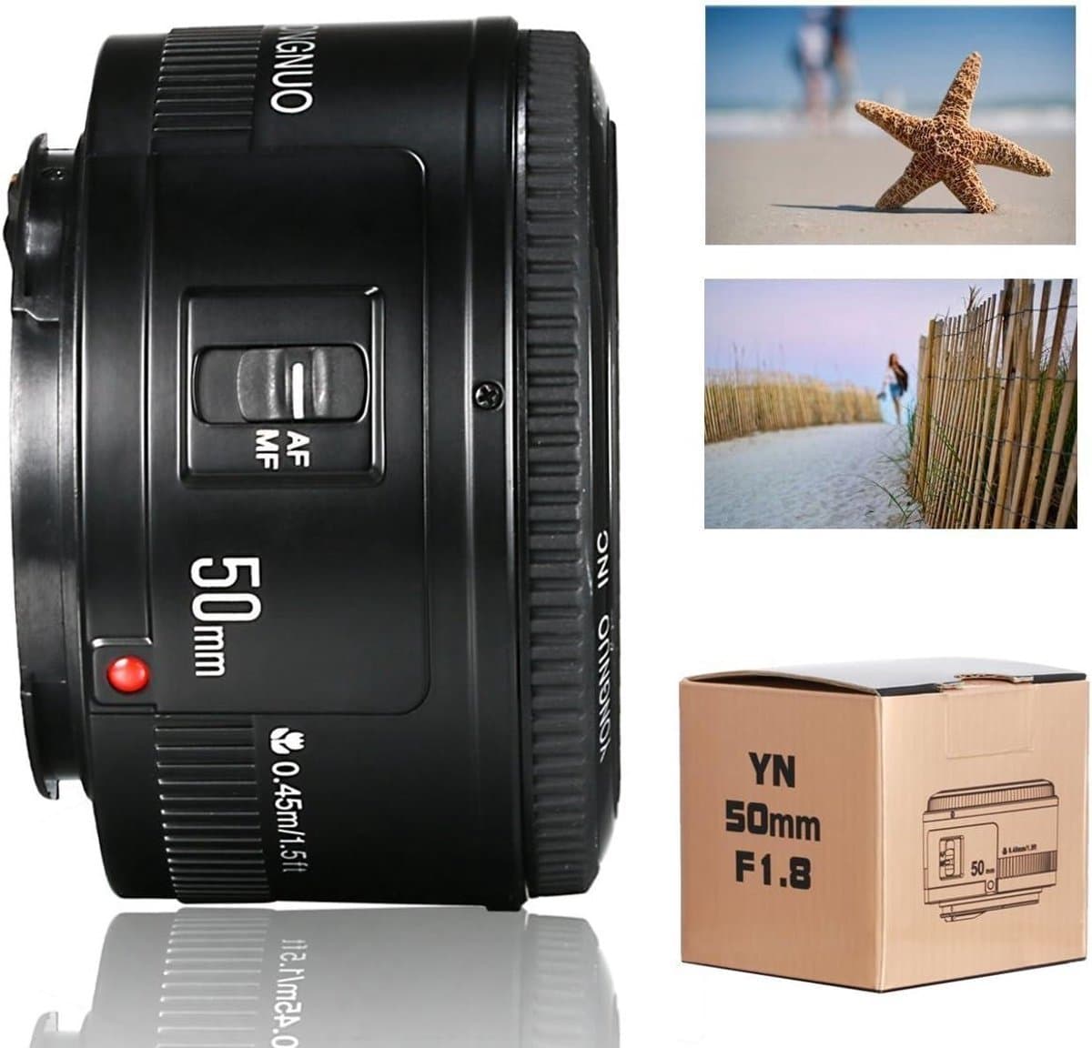 Allecto Plus - 50mm Lens met Autofocus voor Canon Camera + Diffuser - Professionele Fotografie Accessoire met Scherpe Beelden thumbnail 2