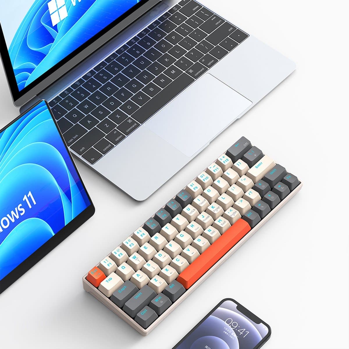 NAXSIR Mechanisch Gaming Toetsenbord 63 Toetsen met RGB Verlichting - USB - Plug & Play thumbnail 7
