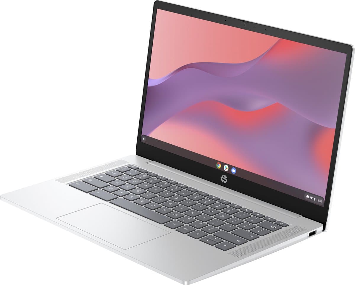HP Chromebook 14a-nf0131wm Intel® N N200 35,6 cm (14") HD 4 GB LPDDR5-SDRAM 128 GB eUFS Wi-Fi 6 (802.11ax) ChromeOS Zilver thumbnail 8