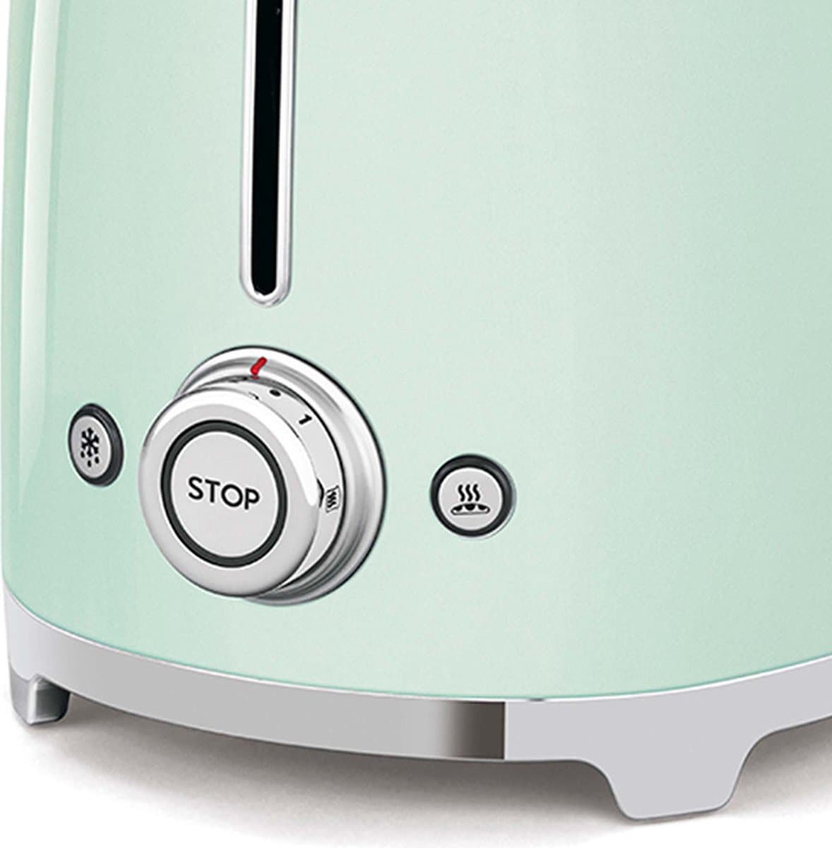 SMEG TSF02PGEU - Broodrooster - Watergroen - 2x4 - 1500W - 6 niveaus thumbnail 3