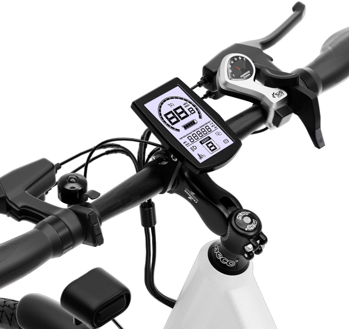 Qekud F26 Pro Elektrische Fiets 26" Trekking E-Bike - 250W Motor - 36V 13Ah Accu - 100km Bereik - 7 Versnellingen - Stapdoor Frame thumbnail 2