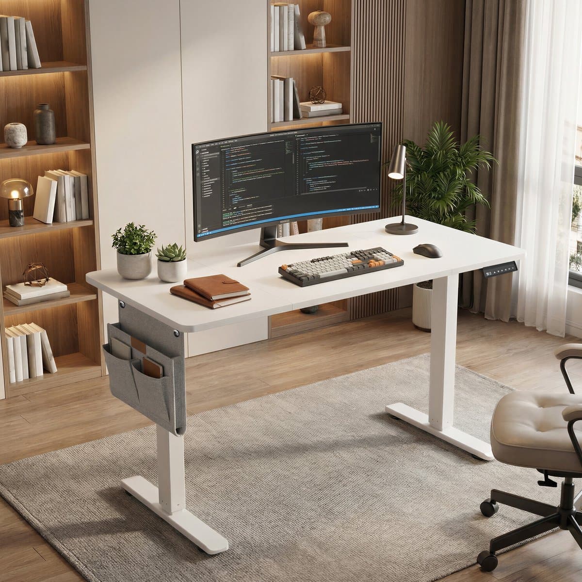 SONGMICS - Zit Sta Bureau - Elektrisch - 180 x 80 cm - Geheugenfunctie voor 4 Hoogtes - Voor Kantoor thumbnail 4