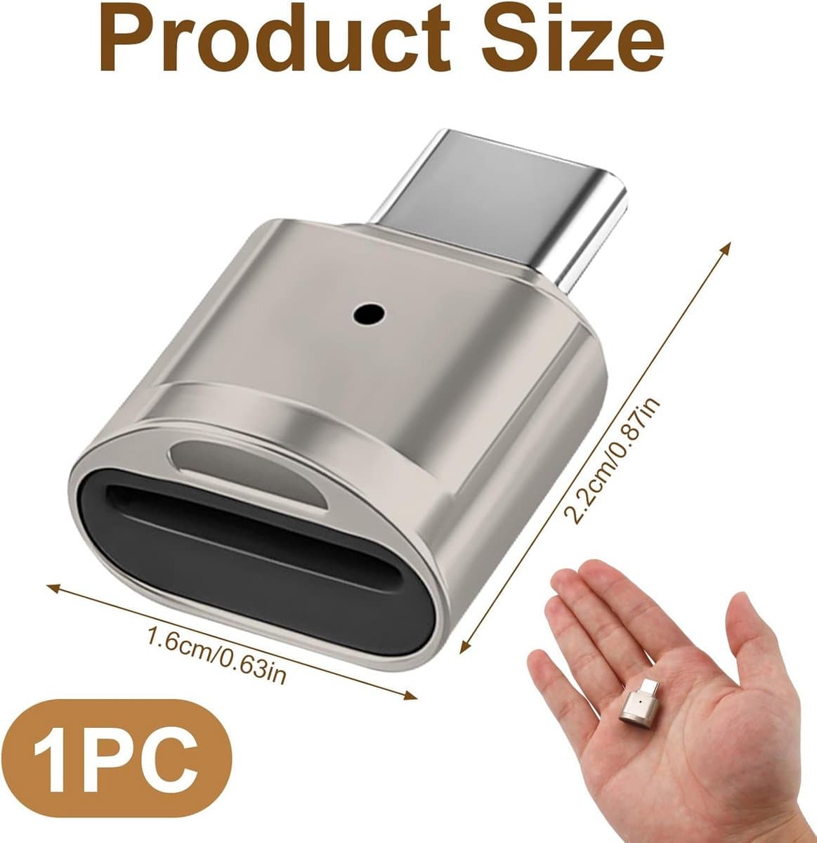 Geheugenkaartlezer - SD USB C - Snelle Data Overdracht - Plug & Play - Tot 256GB - Zwart thumbnail 5
