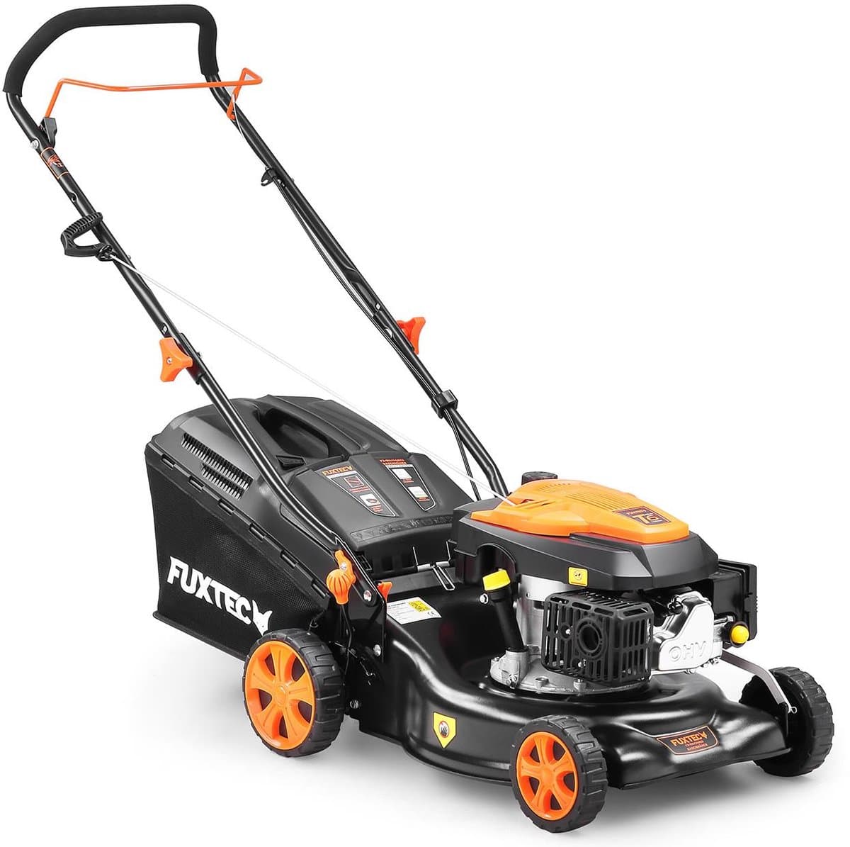 FUXTEC Benzine Grasmaaier FX-RM4346ECO 2in1 - 3,5pk / 2,6kW - 42cm Maaibreedte - 5-traps Maaihoogteverstelling - 146ccm 4-Takt - Incl. 40L Grasvanger & Reinigingsaansluiting thumbnail 8