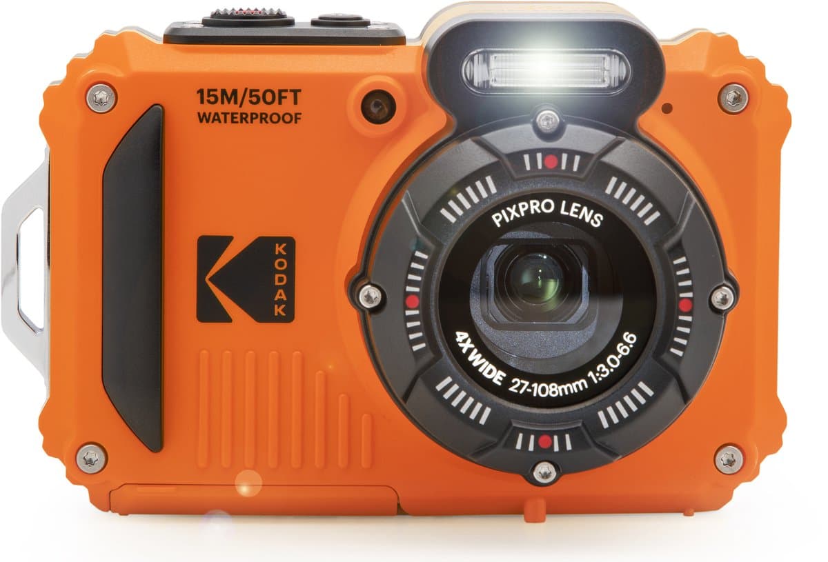 KODAK Pixpro Pack WPZ2 + 2 Batteries + 1 carte SD - Compact 16M Pixels, Etanche à 15m, Anti-Choc, Video 720p, Zoom Optique 4x, Ecran LCD 2,7 - Batterie Li-ion - Orange thumbnail 4