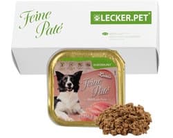 11 x 150 g Lecker.Pet® Luna's Feine Paté Reich an Pute hondenvoer natvoer compleet voer