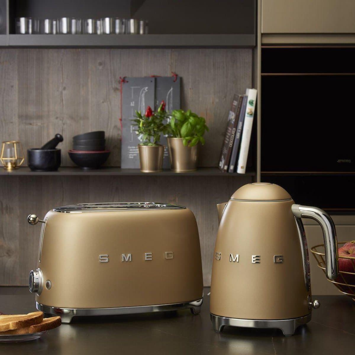 SMEG TSF01CHMEU - Broodrooster - Mat Champagne - 2x2 - 950W - 6 niveaus thumbnail 4
