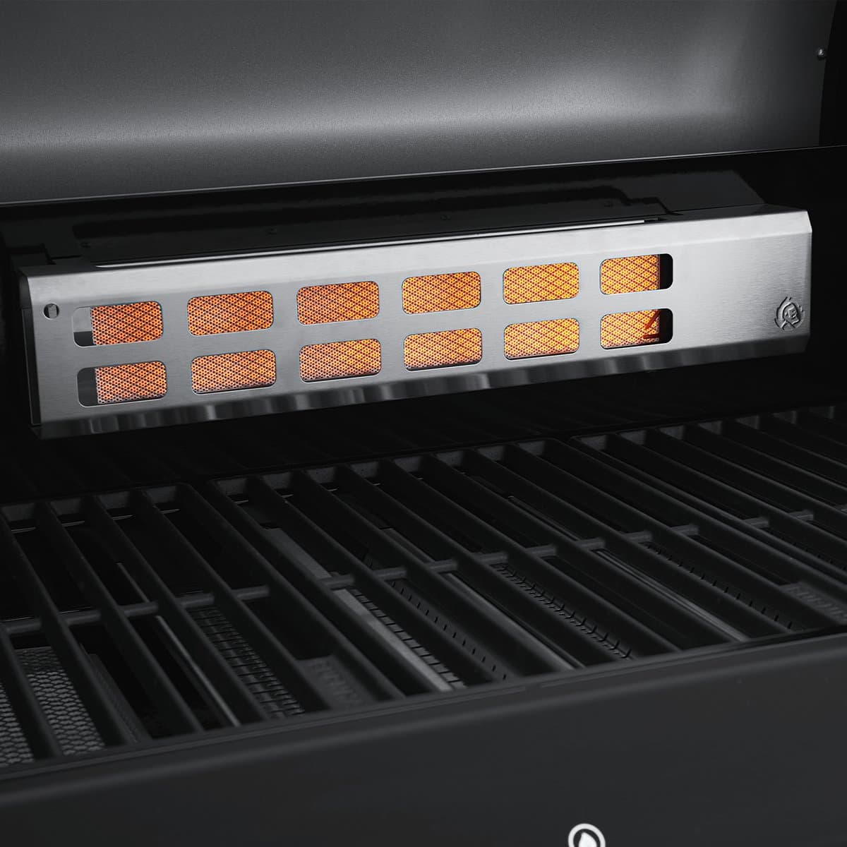 BURNHARD® 4 Branders gasbarbecue Big FRED Black Series 3 incl. achterbrander, keramische 900°C infraroodbrander, zijkookplaat, gietijzeren grillrooster + uitklapbare zijtafels thumbnail 8