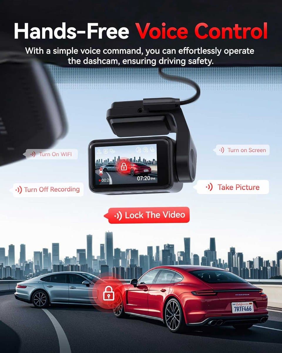 Redtiger F4 Pro 4K Touch Wifi Gps 2CH 128gb dashcam - Sony Starvis 2 sensor - 2,2 inch touchscreen Lcd - Wifi - Gps - Parkeermodus - 4K + Full HD resolutie - 128gb Micro SD kaart - dashcam voor auto thumbnail 2