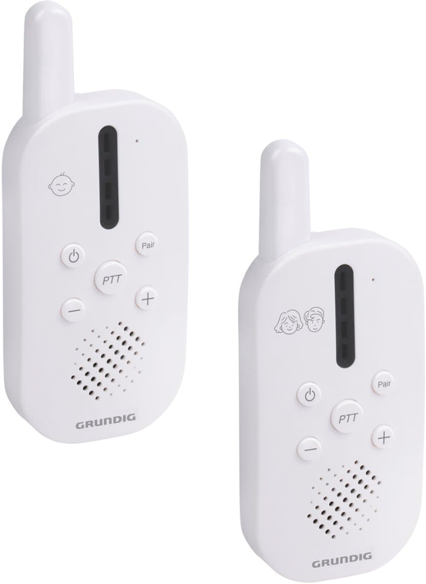 Grundig DECT Audio Babyfoon - Baby Monitor met 150M bereik - Ouder- en Babyunit - met LED Geluidsindicatie en Terugspreekfunctie - Babykamer Accessoires - Wit thumbnail 4