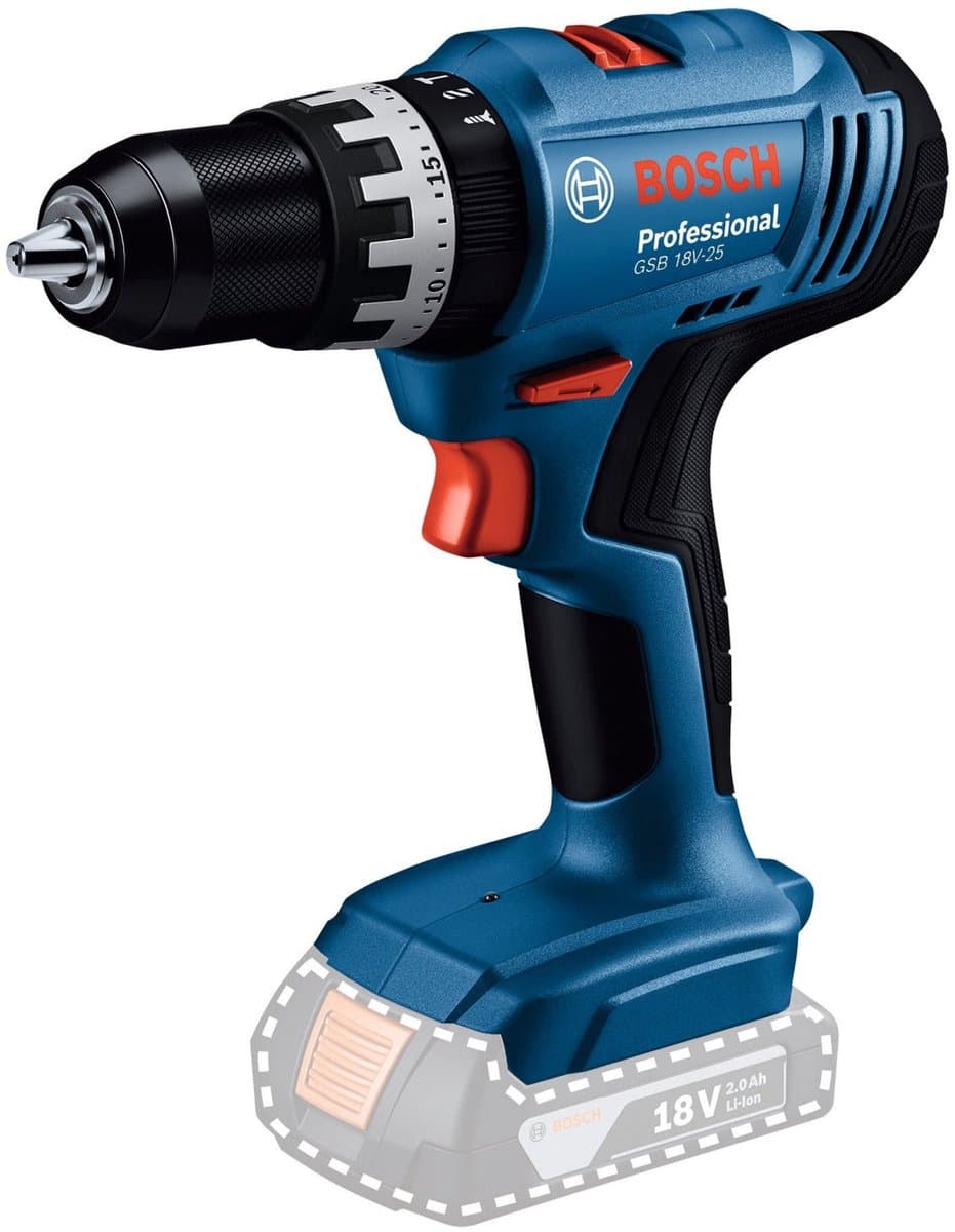 Bosch Professional GSB 18V-25 Accu klop-/schroefboormachine 18V Basic Body - 06019K9300 thumbnail 7