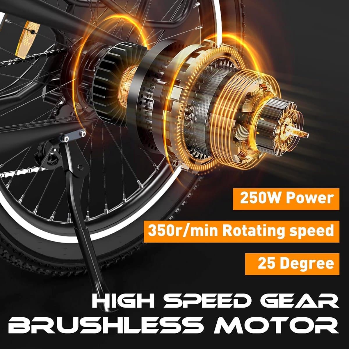 Hitway Elektrische Fiets BK16 - Trendy 26*3.0 Inch City Commuter EBike met Afneembare 48V 18Ah Lithium Batterij - Mountain E-Bike met 250W Motor - 7 Versnellingen - IP54 Waterdicht thumbnail 4