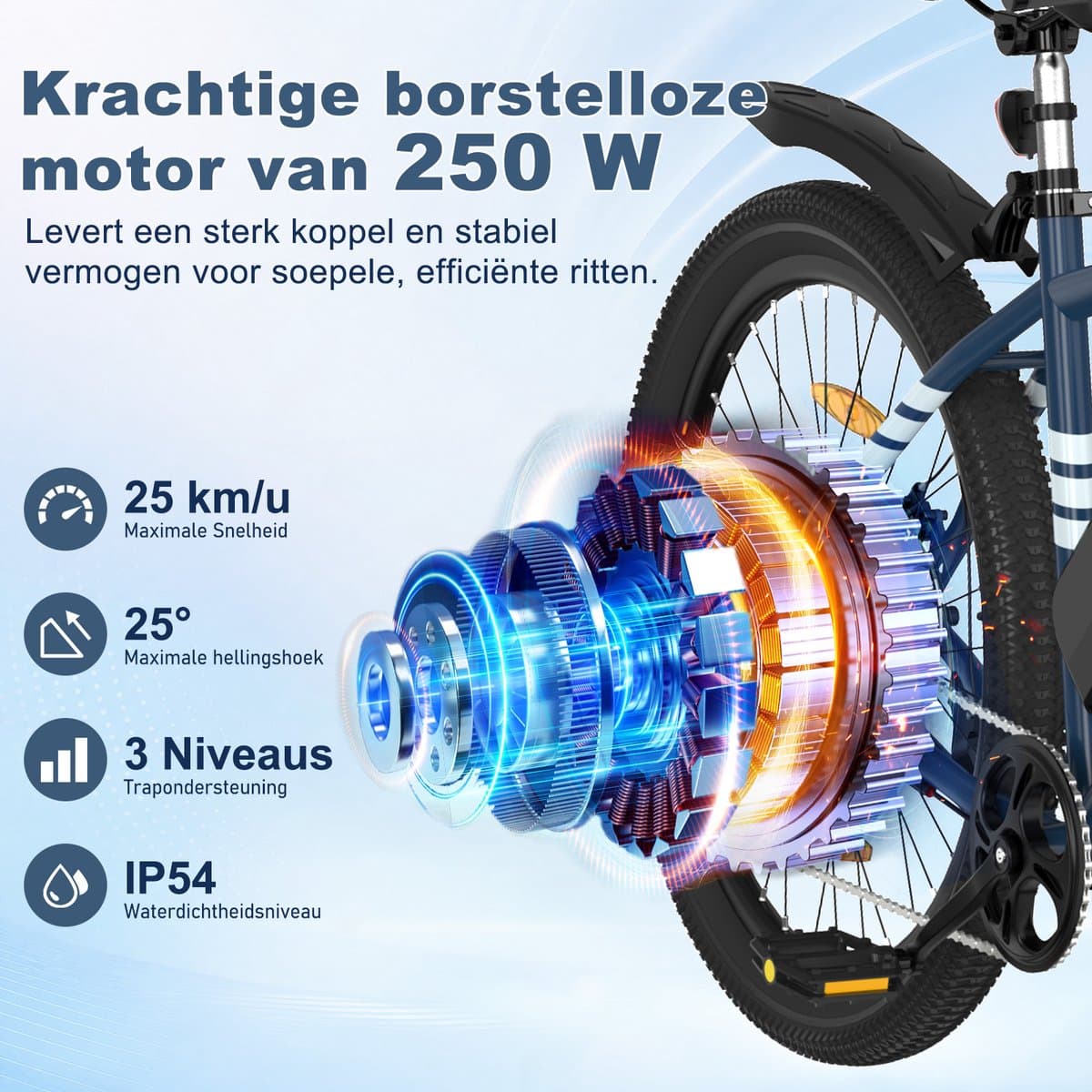 Hitway BK15 Pro - elektrische fiets 250W motor, 60-100km bereik thumbnail 2