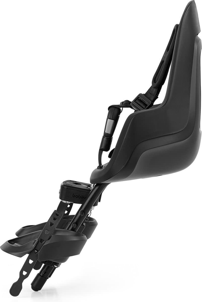 Bobike One Mini voorzitje - Urban Black - fietsstoeltje - kinderzitje - voorzitje - fietszitje - voor fiets of e-bike thumbnail 2