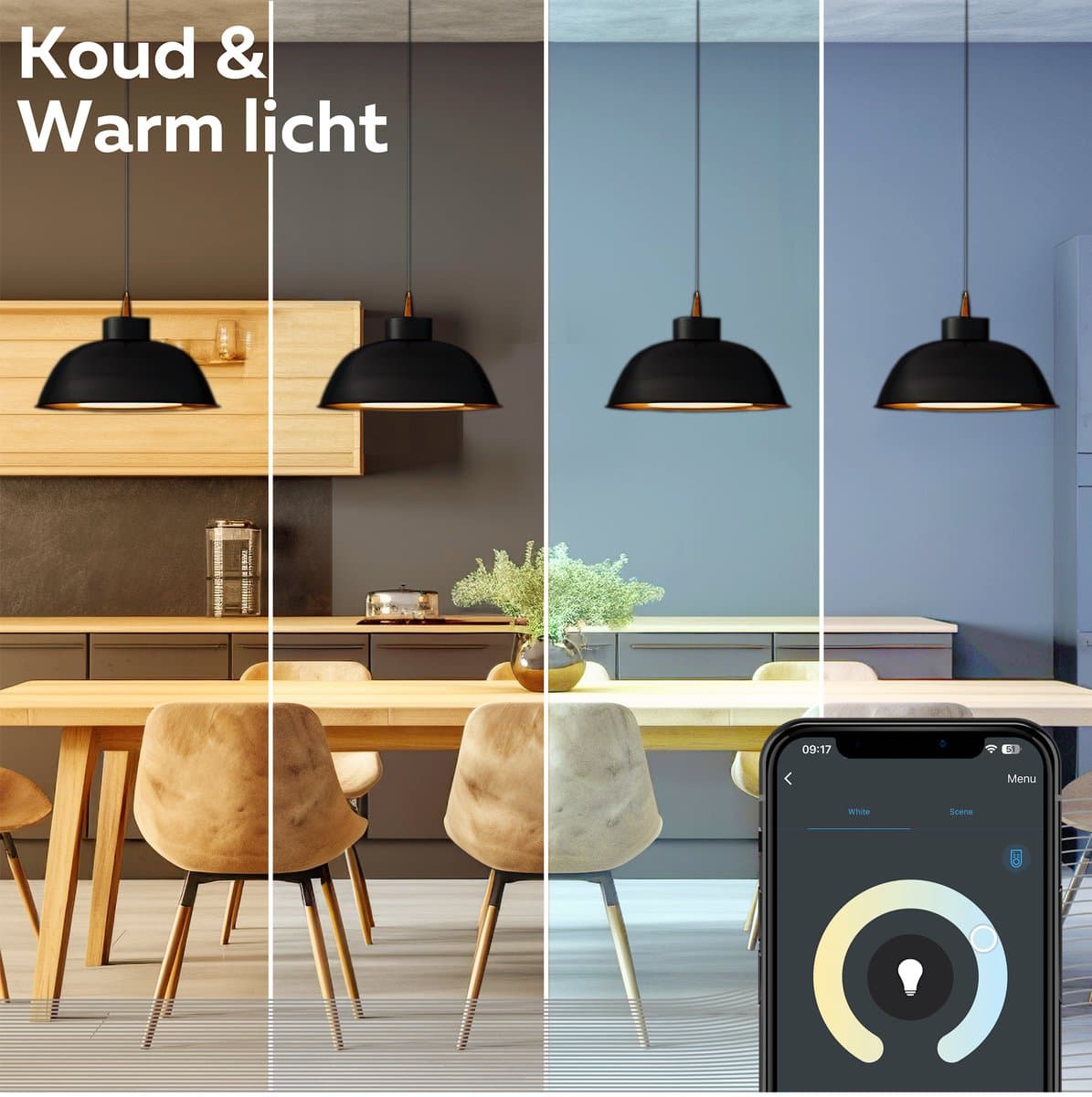 Calex Slimme Lamp - Kleurlamp set van 3 stuks - Wifi LED Verlichting - E14 - Smart Lamp - Dimbaar - RGB en Warm Wit licht - 4.9W thumbnail 5