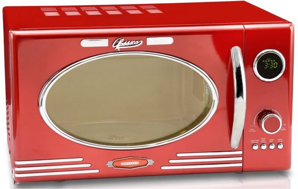 Melissa Vrijstaande Solo-Magnetron met Grill - 23 liter - 800W - Retro - 16330129 - Rood thumbnail 3