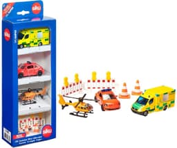 Productfoto van SIKU Super Redding geschenkset: VW Beetle, Mercedes Sprinter + helikopter