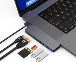 Productfoto van M-TECK MacBook USB-C Hub: Space Grey
