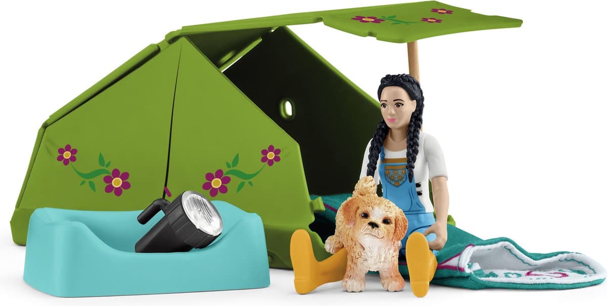 Schleich Horse Club Kampeeravontuur met Kim speelset - afbeelding 1