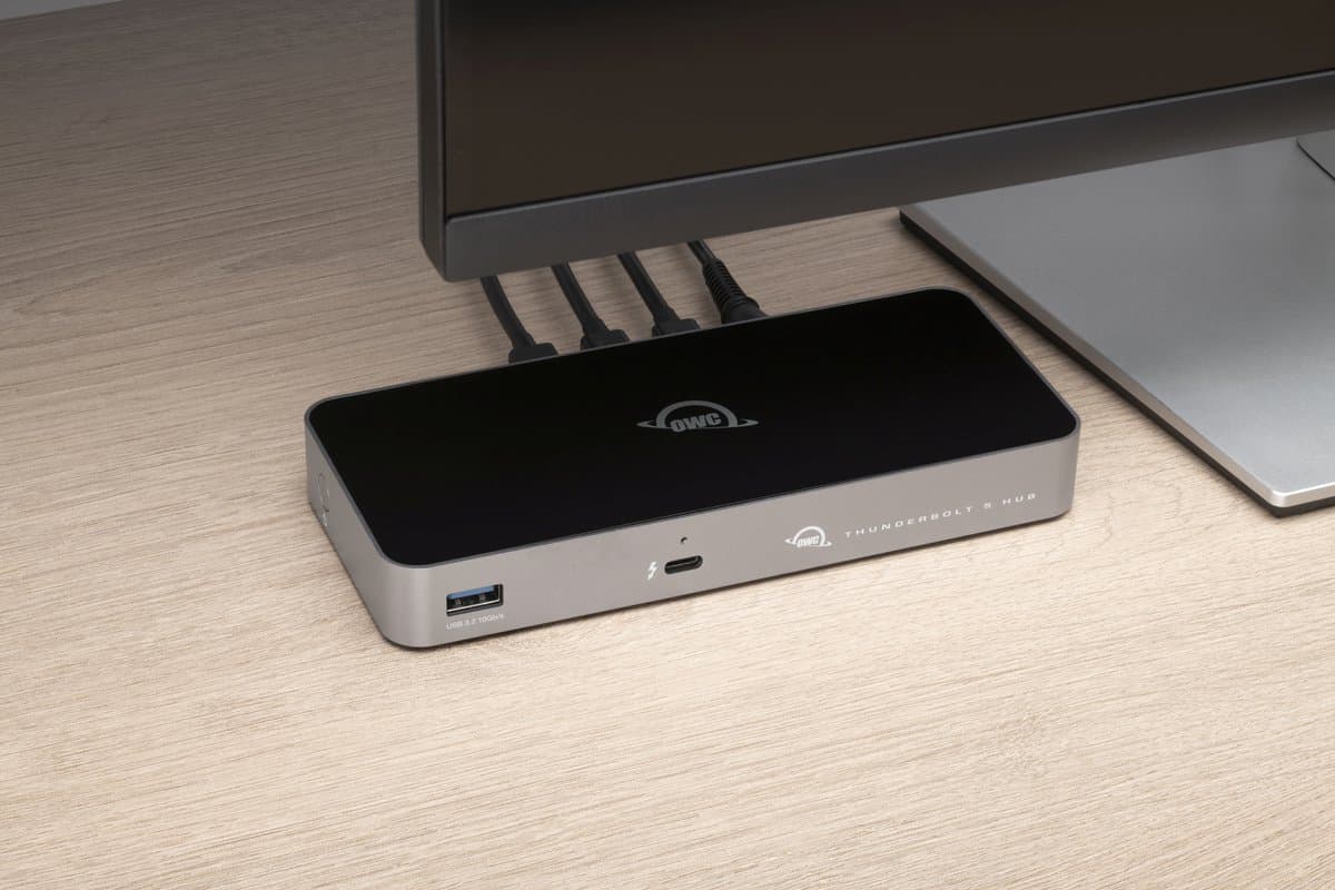 OWC Thunderbolt 5 Hub - 4x USB-C & 1x USB-A - 120 Gb/s - 140W - Zilver/Zwart thumbnail 6