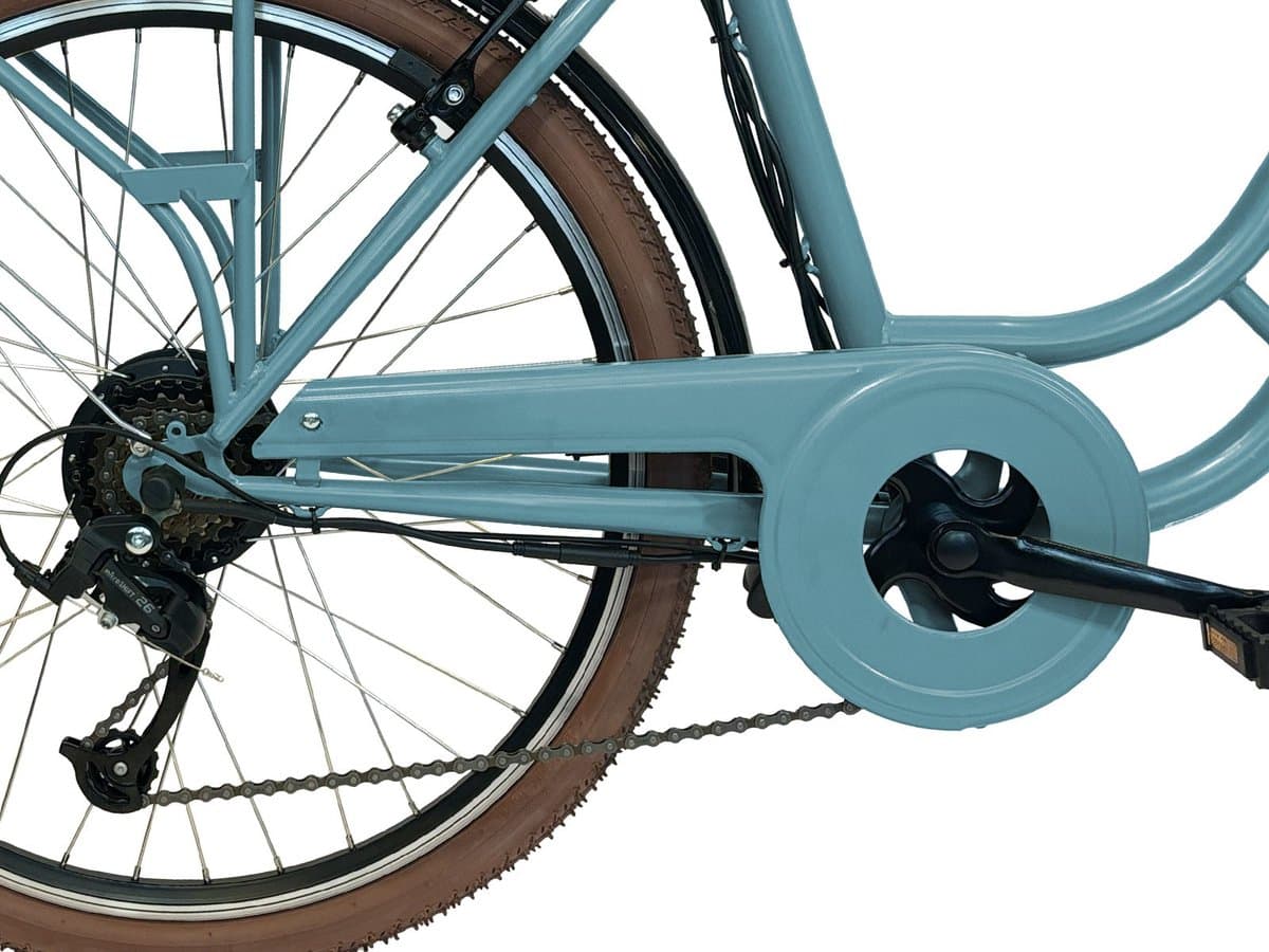 Villette Vintage retro elektrische fiets blauw thumbnail 4