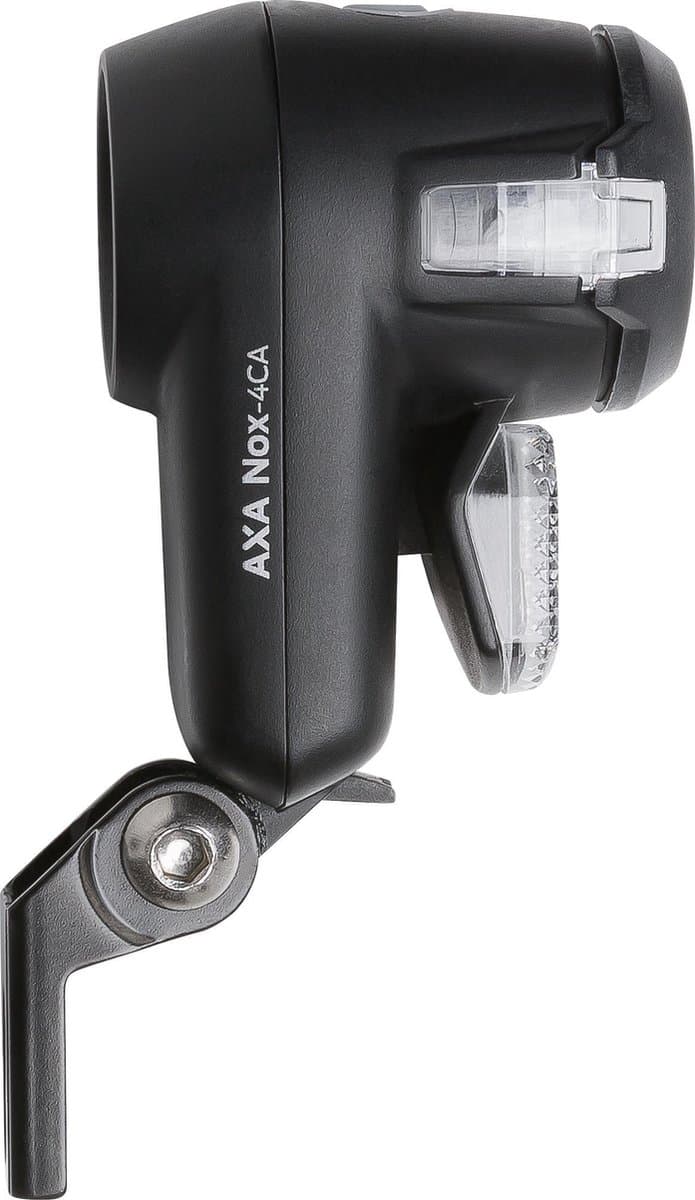AXA Nox City Fietsverlichting – LED Fietslampjes Voorlicht op Batterijen – Auto/Off Functie – Waterdicht – Double Lens Technology – 15 m Lichtbeeld – 1.000 m Zichtbaarheid – Zwart thumbnail 2