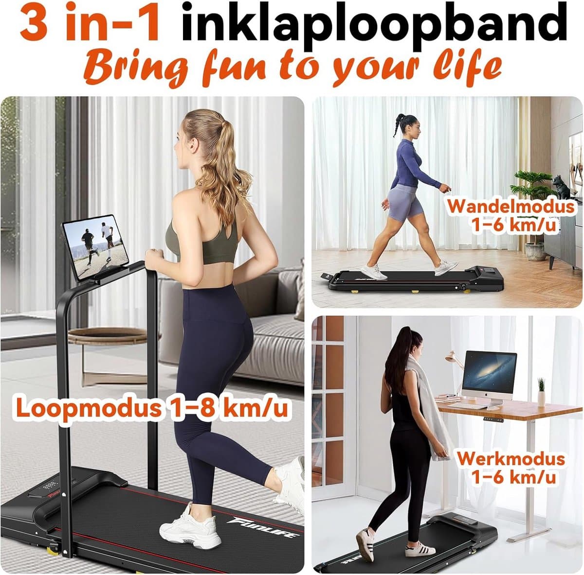 Loopband Inklapbaar - Hometrainer Elektrisch - Walking Pad Fitness - thuisgebruik thumbnail 6