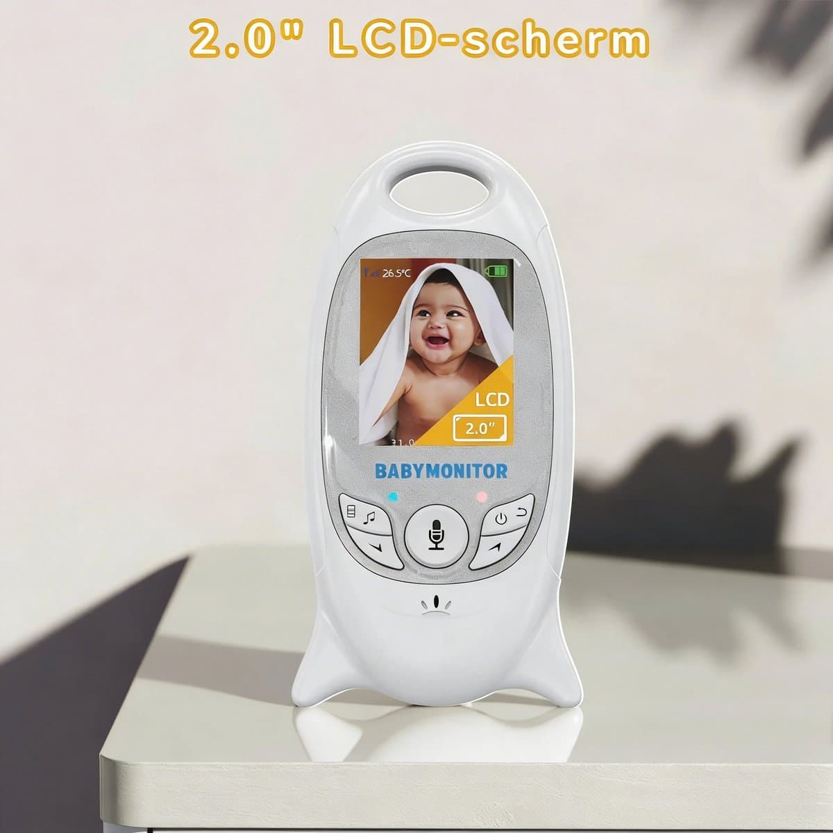 BOIFUN Babyfoon - Babyfoon met Camera - Baby Monitor - Baby Camera - Video & Audio - Nachtvisie - Wit thumbnail 6