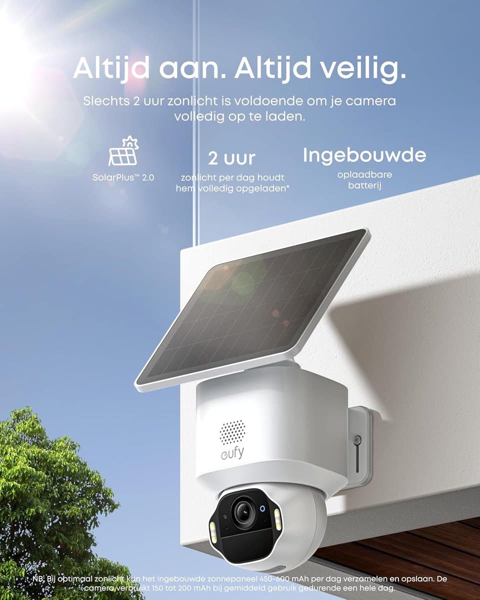 eufy SoloCam E42: 4K draadloze PTZ-camera met zonne-energie thumbnail 6