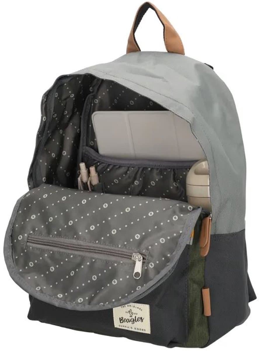 Beagles Originals Mulit Color Rugzak - School Tas - Rugtas - Kinderrugzak - 6-10 Jaar - Tablet Vak - Chromebook Vak - Grijs thumbnail 7
